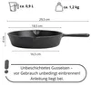 Gusseisen Wok 5 L mit Holzdeckel, Pfanne 18,5 cm & Produktbild-Vorschau 4