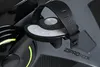 A close-up view of the pedal and strap of an exercise bike. Produktbild-Vorschau