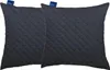 Two dark gray quilted pillows are shown side-by-side against a white background. Produktbild-Vorschau