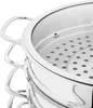 BEM Dampfkocher: 6-tlg Set aus Edelstahl 18/10, Ø 26 cm, Produktbild-Vorschau 3