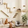 7 tlg. Katzen Kletterwand Set, Wandkratzbaum Produktbild-Vorschau 1