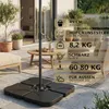 HAGO24 Schirmständerplatten 4er Set Sonnenschirmständer Produktbild-Vorschau 2