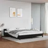 vidaXL Struttura letto con testiera senza materasso nero Anteprima dell’immagine prodotto 2