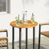vidaXL Piano del tavolo Ø60x2 cm rotondo in legno massiccio Anteprima dell’immagine prodotto 1