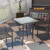 Outsunny Gartentisch Glastisch Bistrotisch Balkon Produktbild-Vorschau 2