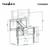 Diagram showing dimensions and angles of a TV wall mount. Podgląd zdjęcia produktu