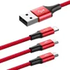 Kabel USB, HOPE R, s Micro-USB, USB-C, Lightning, 3A, 1,2 Náhled obrázku produktu 1