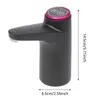 A black electric water dispenser pump with a pink control panel, shown against a white background with measurement indicators. Produktbild-Vorschau
