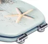 A close-up of a toilet seat with a starfish design. Produktbild-Vorschau