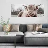 DEQORI Hybrid Leinwand Bild 150x60 cm 'Ruhendes Hochland' Produktbild-Vorschau 3