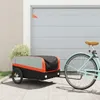 vidaXL Rimorchio per biciclette nero e arancione 45 kg di Anteprima dell’immagine prodotto 2