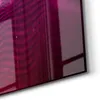 DEQORI Glasbild Echtglas 3x50x50 cm 'Abstrakte violette Produktbild-Vorschau 5