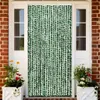 vidaXL Fliegenvorhang Grün und Weiß 90x200 cm Chenille Produktbild-Vorschau 2