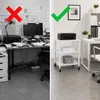 Stół pod drukarkę Relaxdays na kółkach, 3 półki, wymiary: Podgląd zdjęcia produktu 5