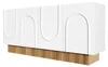 Komoda – 160 x 75 x 38 cm, matowa – 4 drzwiczki i relief w Podgląd zdjęcia produktu 11