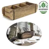 LS-LebenStil Holz Ziegelform Unika 31x15cm Braun 3-Fach Produktbild-Vorschau 1