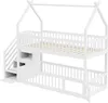 Merax Etagenbett 90x20 aus Massivholz mit Dach, Kinderbett Produktbild-Vorschau 4