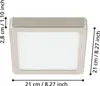 EGLO LED Deckenleuchte Fueva 5, 21 cm, Aufbauleuchte aus Produktbild-Vorschau 3