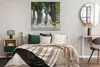 MuchoWow® Poster Vier Huskys zwischen den Bäumen 100x100 cm Produktbild-Vorschau 4