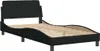 vidaXL Bettgestell "Dover" Schwarz 100x200 cm Stoff Produktbild-Vorschau 3