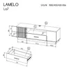 BETTSO TV Lowboard Lamelo 155 cm RTV Schrank Fernsehtisch Produktbild-Vorschau 5