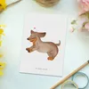 Mr. & Mrs. Panda Postkarte Hund Dackel - Weiß - Geschenk, Produktbild-Vorschau 2