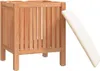 vidaXL Sgabello da bagno 40,5x40x52 cm in legno massiccio Anteprima dell’immagine prodotto 4