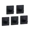 TECBULL® 5 massive Edelstahl Klebehaken - Schwarz, Produktbild-Vorschau 1