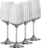 Four clear wine glasses are arranged in a row against a white background. Náhled obrázku produktu