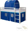 Homestyle4u Hochbett 90x200 mit Matratze Tunnel Vorhang Produktbild-Vorschau 18