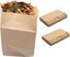 A brown paper bag filled with compostable material is shown next to two stacks of brown paper bags. Produktbild-Vorschau