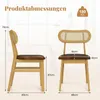 Two chairs are shown with dimensions and weight capacity indicated. Voir les images du produit