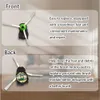 A split image showing the front and back of a vacuum cleaner side brush module, with descriptive text. Produktbild-Vorschau