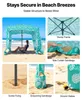 SucceBuy Strand-Cabana, 1,8 x 1,8 m Sonnenschutz mit Produktbild-Vorschau 3
