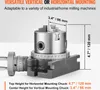 A close-up of a milling machine rotary table with measurement indicators and text overlays. Produktbild-Vorschau