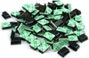 A pile of black cable clips with green adhesive backing. Náhľad obrázku produktu