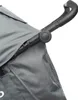 A close-up view of the handle and fabric of a stroller. Náhľad obrázku produktu