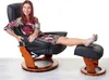 MCA Fauteuil relax Hamilton, Fauteuil TV pouf, Cuir Voir les images du produit 10