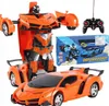Auto Robot 2in1 RC-auto met licht geluid afstandsbediening Productafbeelding-voorbeeld 1