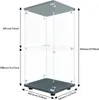 A diagram of a glass display cabinet with dimensions indicated. Produktbild-Vorschau