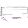A diagram showing the dimensions of a bench. Náhľad obrázku produktu