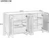 Merax Sideboard mit verstellbaren Einlegböden, Kommode mit Produktbild-Vorschau 7