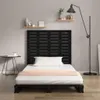 vidaXL Wand-Kopfteil Schwarz 96x3x91,5 cm Massivholz Kiefer Produktbild-Vorschau 3