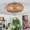 Aidone moderne Deckenlampe aus Metall/Bambus in Produktbild-Vorschau 4