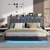 Polsterbett 160*200 mit LED-Beleuchtung und USB-Steckdose, Produktbild-Vorschau 4