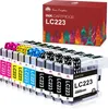 10 Druckerpatronen Set kompatibel für Brother LC223 LC-223 Produktbild-Vorschau 1