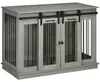 PawHut Hundekäfig, Hundehütte, Haustierkäfig mit Zweiraum, Produktbild-Vorschau 1