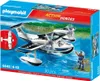 A Playmobil police seaplane toy set box, showing the seaplane in action on water with a police figure. Produktbild-Vorschau
