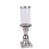 Windlicht Kerzenständer Maseru silber H31 cm Steingut Produktbild-Vorschau 3