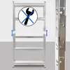 An image showing a metal shelving unit with an overlay indicating that tools are not required for assembly. Náhľad obrázku produktu